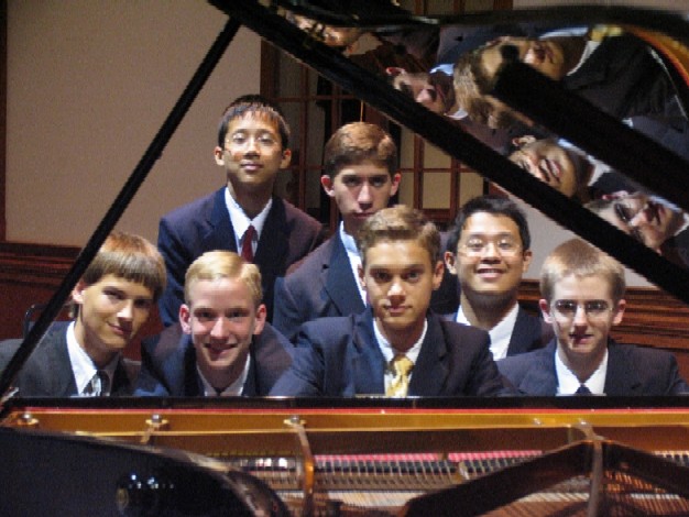 Young men at piano